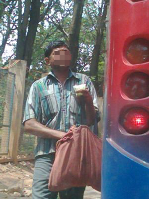 Buttermilk vendor comes vendor selling stuff arives